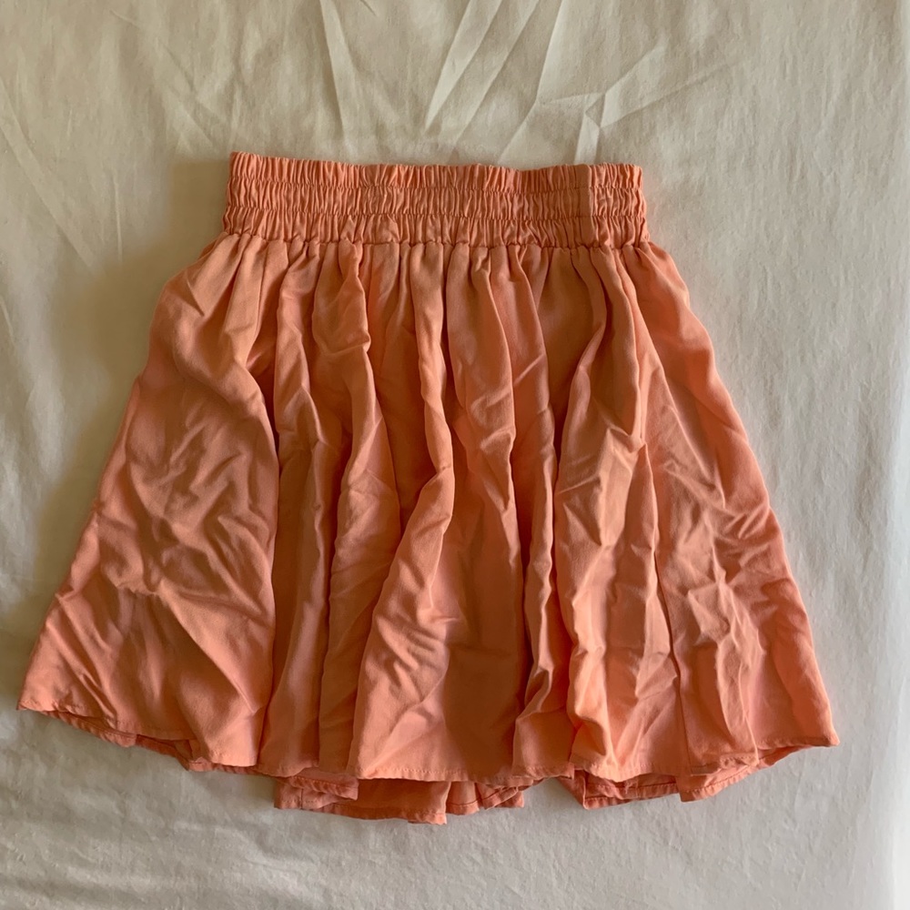 ORANGE CREAM/CORAL SKATER SKIRT